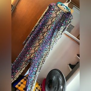 Brand new sheer animal print catsuit.